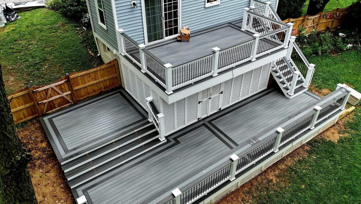 Composite deck near the water by B&B Decks — Smithfield, VA service area
