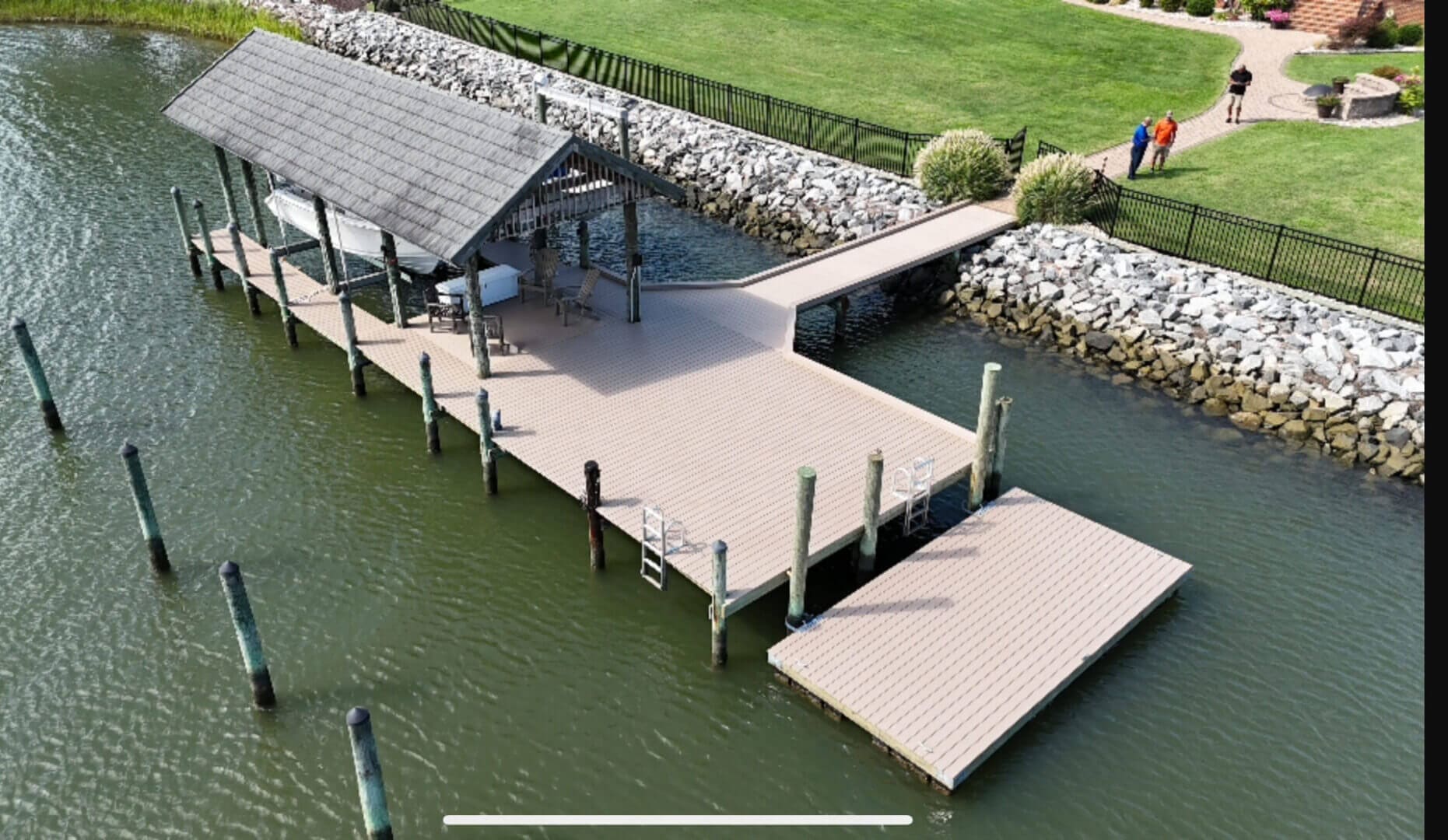 Waterfront-style composite deck by B&B Decks , Suffolk, VA service area